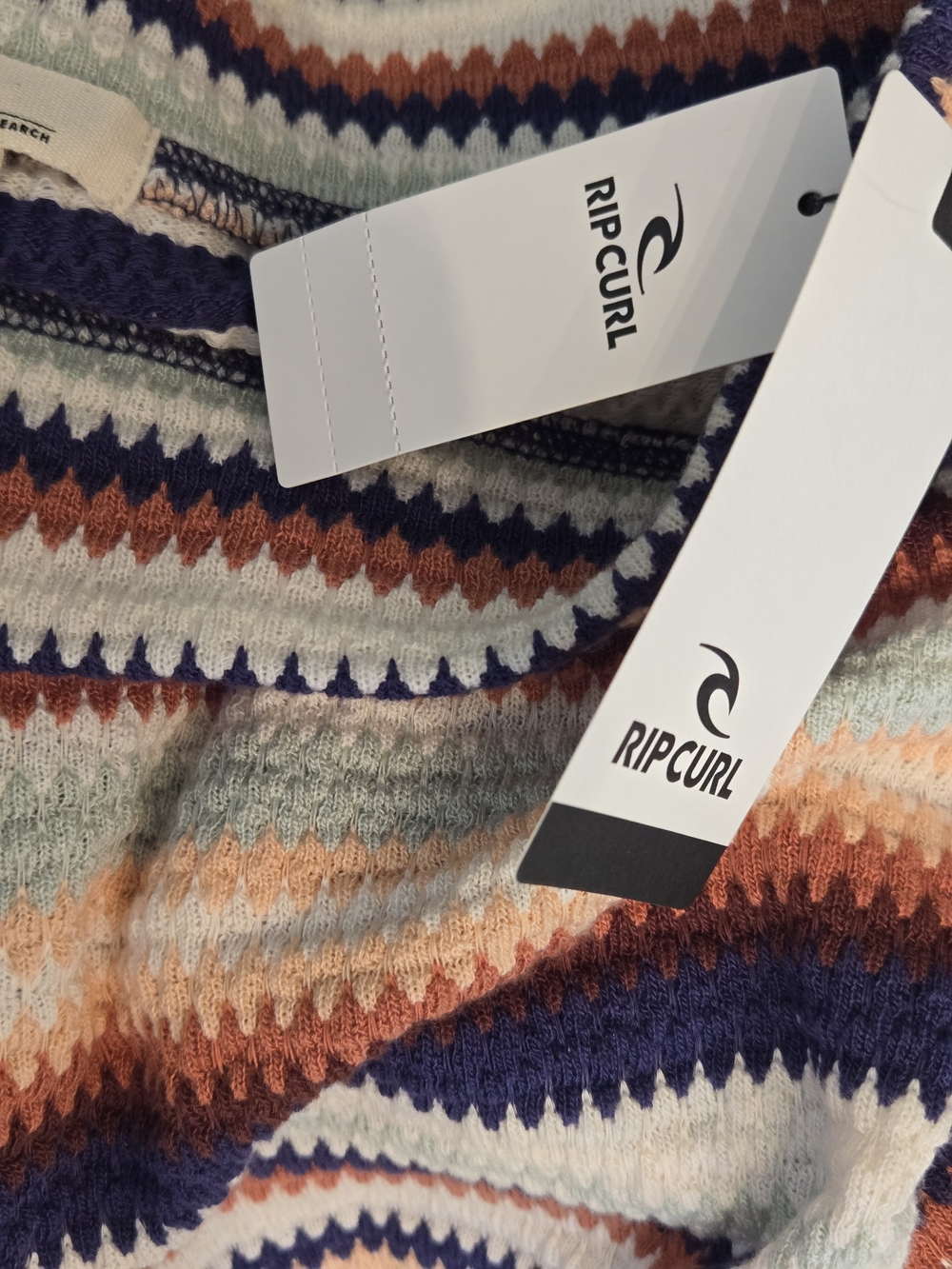 Rip Curl Multicolor Chevron Knit Pants in Navy, White, Peach & Mint - Picture 5 of 14